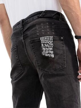 Ksubi‎ The Chitch High Black Slim Fit Button Fly Denim Jeans Men's Size 32